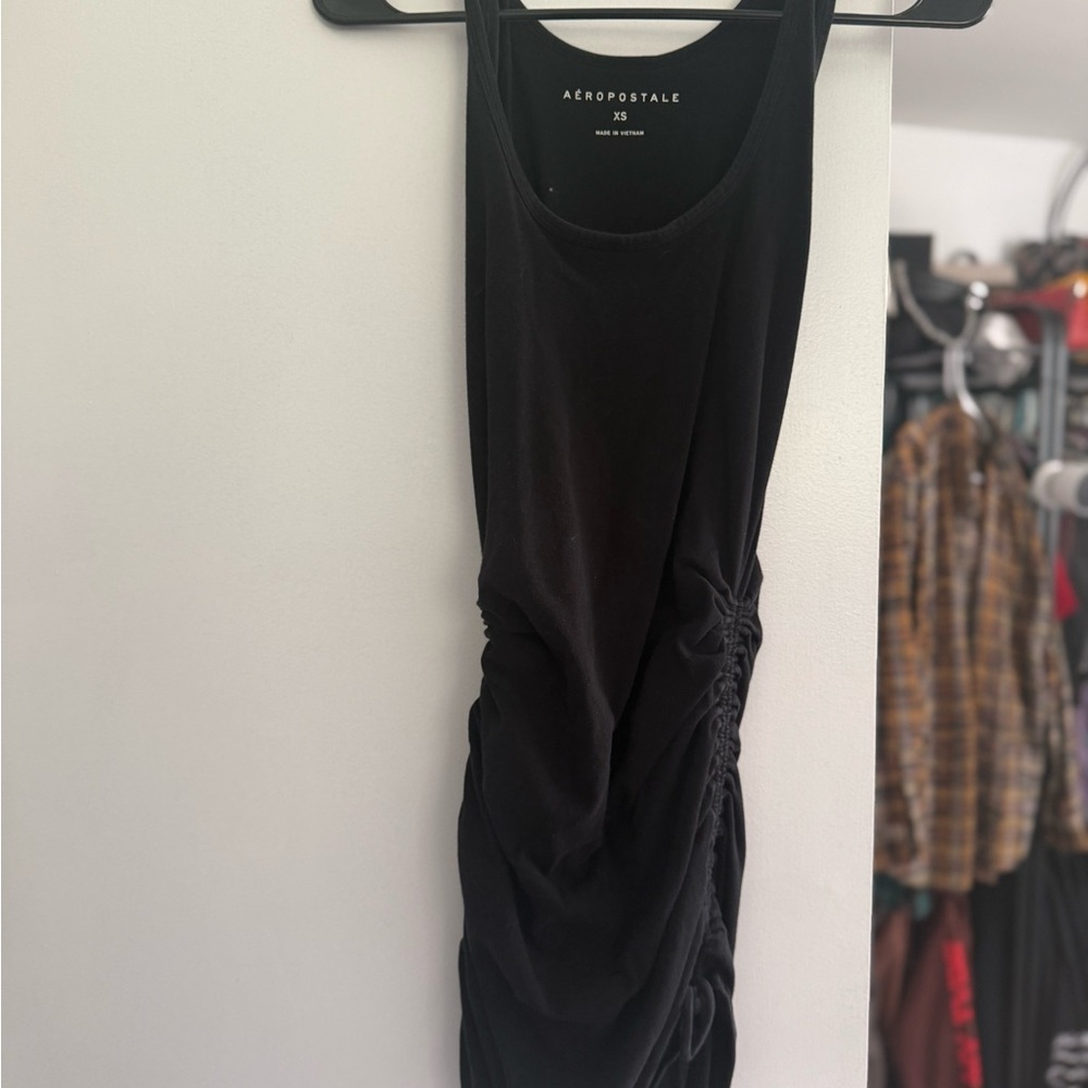 Aeropostale Black Ruched Dress